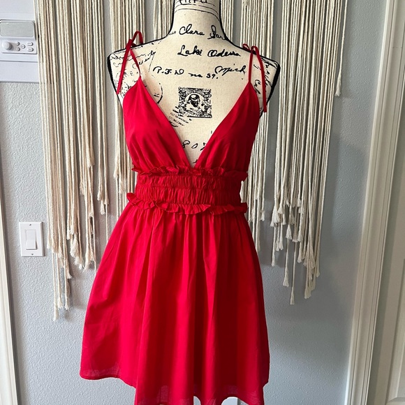 Pink Lily Dresses & Skirts - PINK LILY Red Cotton Mini Dress | Size Medium |